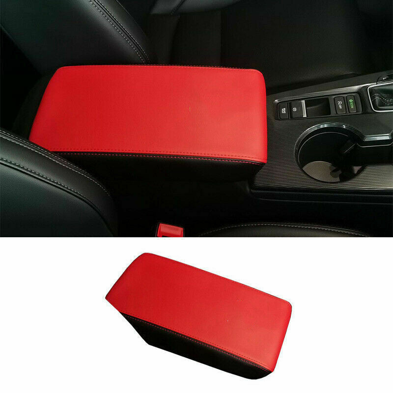 for Honda for Civic 2022-2023 Red Leather Central Console Armrest Box Holster Trim