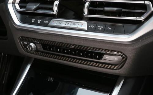 Central Console CD Switch Frame Trim for BMW 4-Series 2021-2023 ABS Carbon Fibre