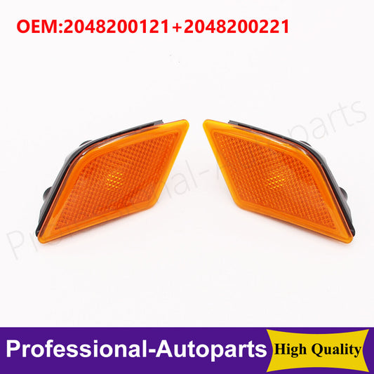 One pair of front side marker lights are applicable to for Mercedes-Benz W204 Pre-LCI C-Class 2008-11