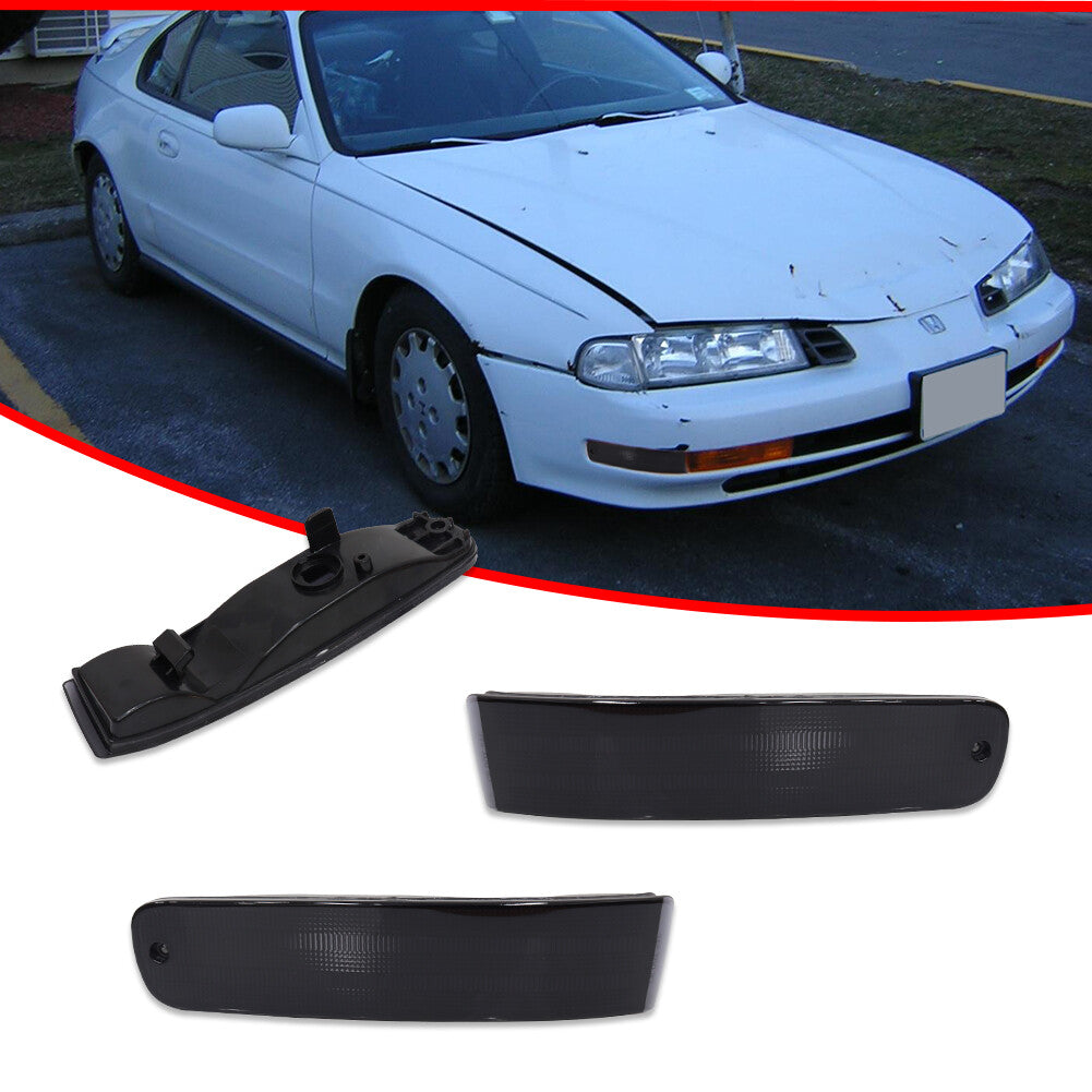 Suitable for 92-96 for Honda Prelude smoked front bumper exterior turn signal/corner light lens