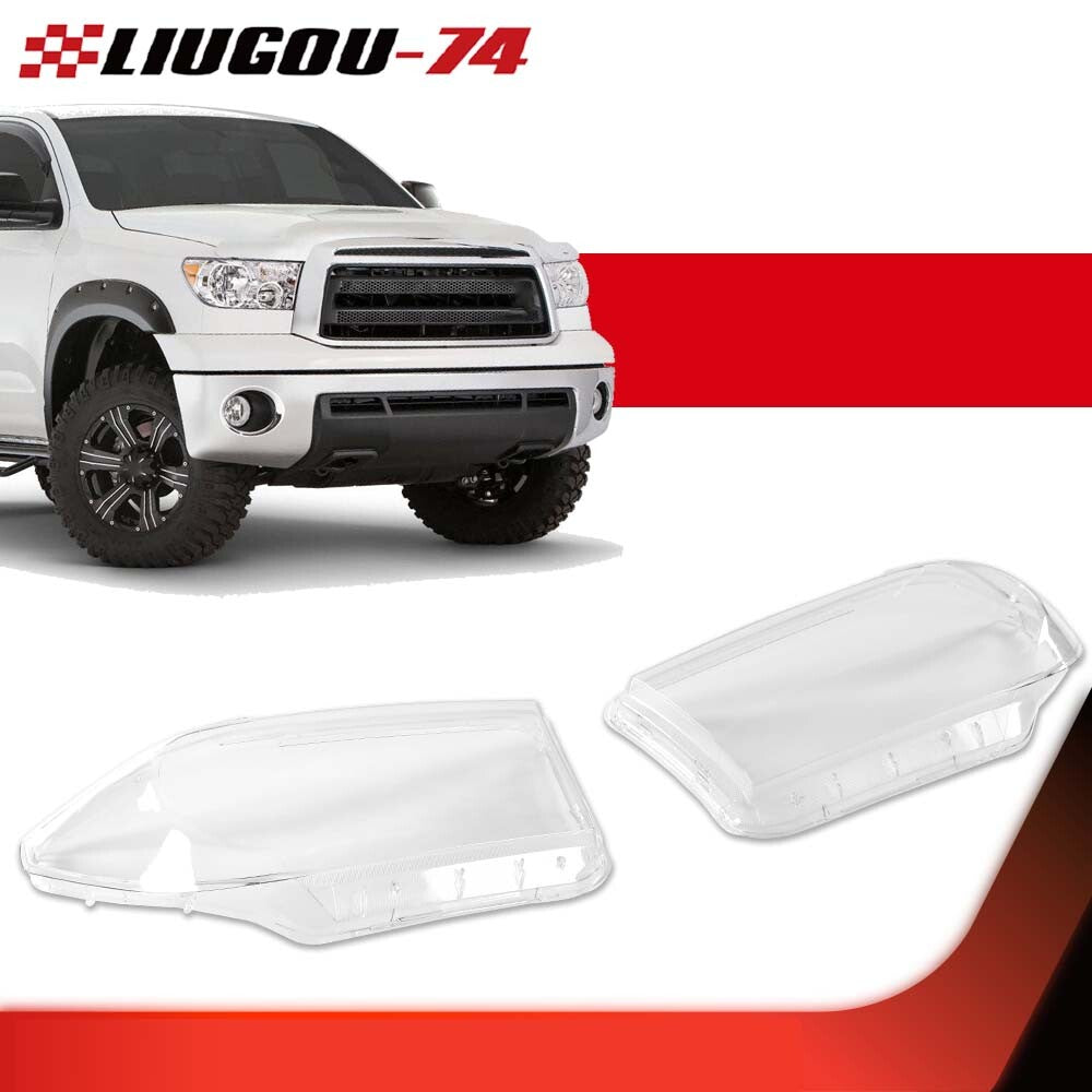 Headlight lens transparent protective cover suitable for Toyota Tundra (07-13) and Sequoia (08-17).