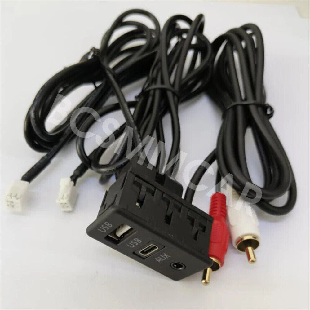 4 Pin 6 Pin to USB+TYPE-C+RCA Audio AUX Cable Adapter for Car Stereo Navigation