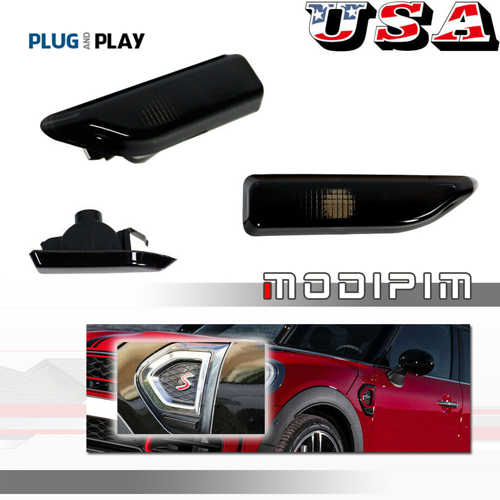 For 2017+ for Mini F60 Countryman, Front Fender Side Marker Light Housings LH+RH Kit