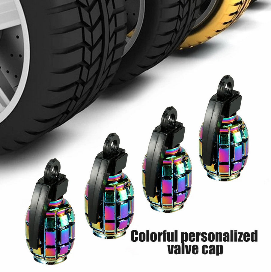 8-piece universal black tire valve cover rod air dust cover for Cadillac