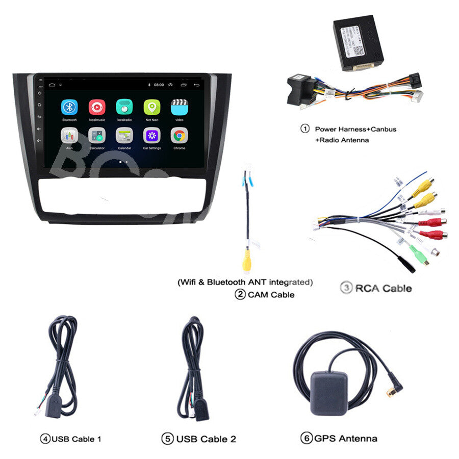 Fit for BMW 1 Series E87 Auto A/C 2004-2011 Touch Screen Car MP5 Player GPS WiFi