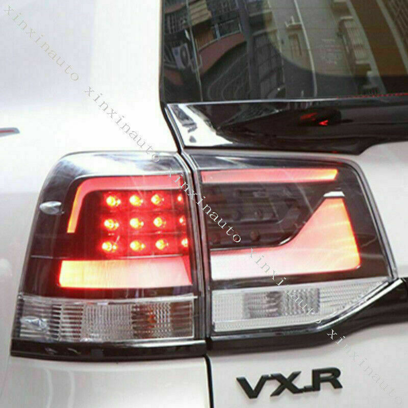 for Land Cruiser 2016-2021 Tail lights LED Black Lens Rear Replac Assembly Light