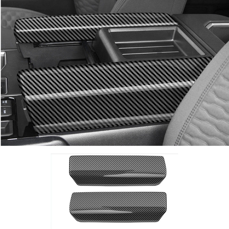 Carbon fiber center storage box trim cover for 2022 and 2023 for Toyota Tendera