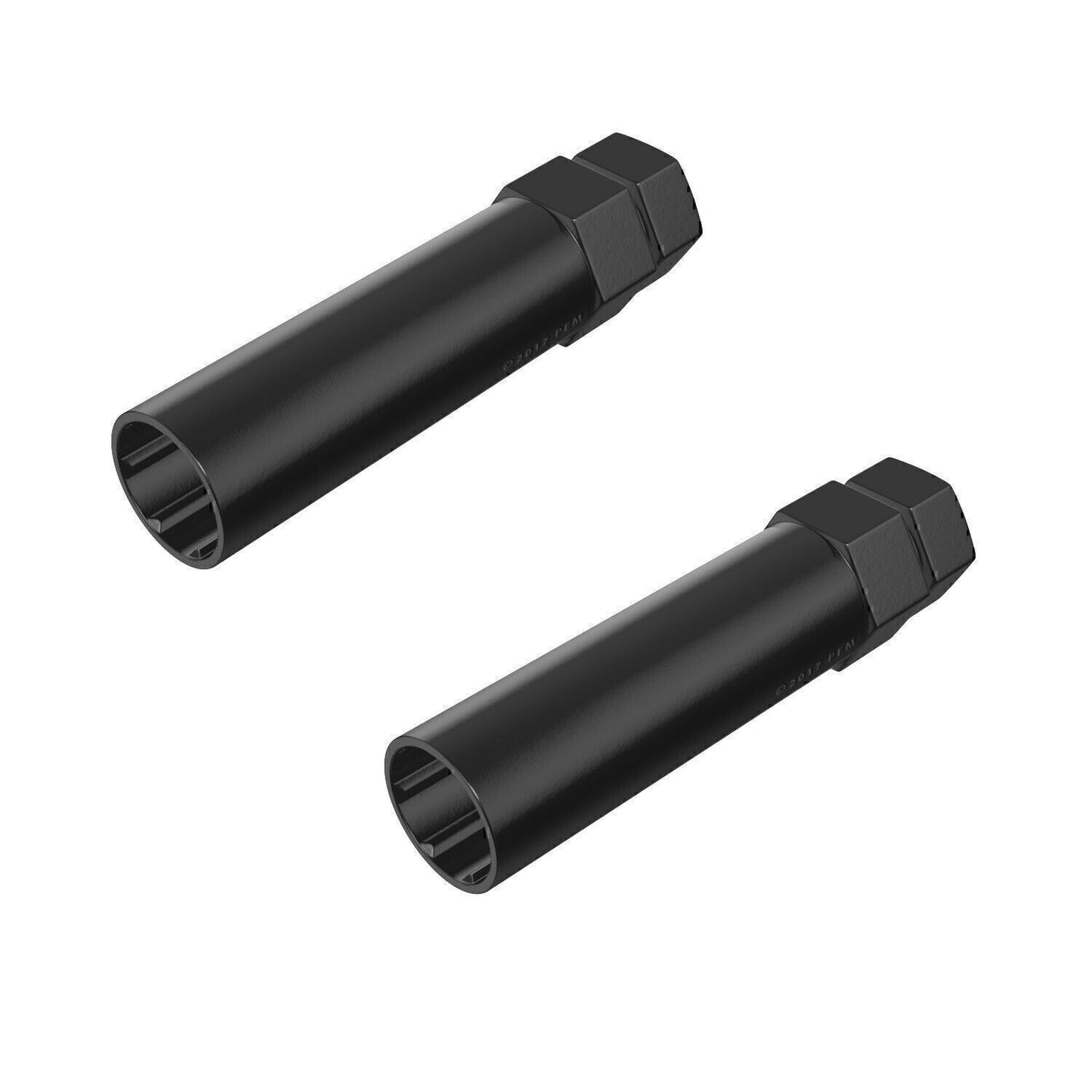 (2) Black Socket Key Tool for 7 spline Lug Nuts | 19mm, 3/4, 21mm, 13/16 Hex