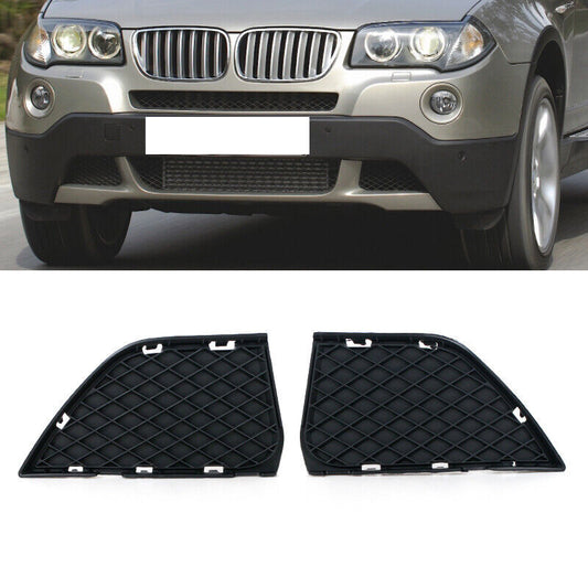 Pair Front Bumper Outer Grille Closed Grid for BMW X3 E83 LCI 2007 2008-2010