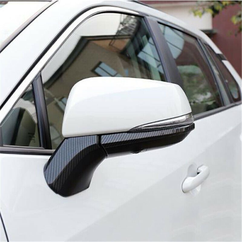 Carbon Fiber Rearview Side Mirror Strip Cover Trim for Toyota Highlander 20-2024