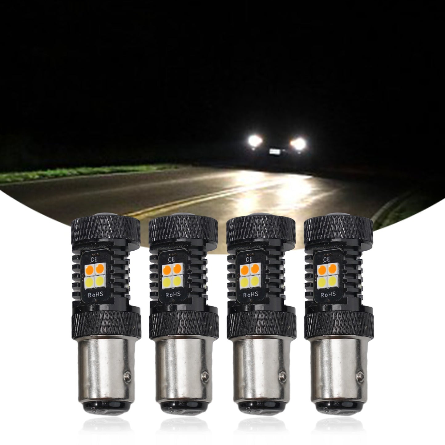 4Pcs/set 1157 Switchback LED Turn Signal Bulbs for Chevrolet C/K1500 2500 Parts