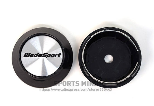 4x69mm Weds Sport Silver Decal Badge Wheel Center Cover Hub Cover Rim Cover TE37