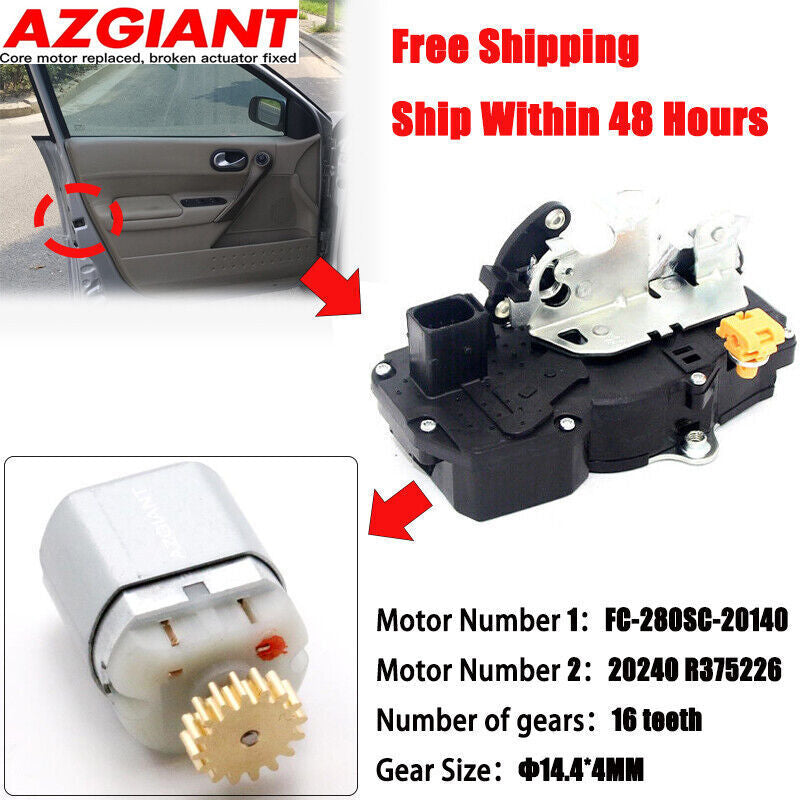 The central latch actuator motor is suitable for Renault Scenic 7701029259 models manufactured between 1999 and 2003.