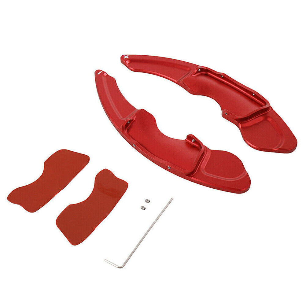 2X Car Steering Wheel Shift Paddle Shifter Extension Trim for Lexus RC NX IS Red