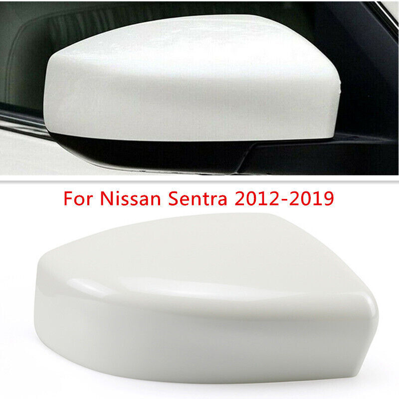 White RH Rearview Mirror Cover Shell Cap Fit for Nissan Sentra/Sylphy 2012-2019