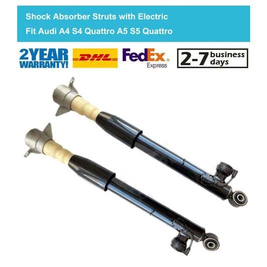 for Audi A4 S4 A5 S5 Quattro 2008-2017 2x Rear Shock Absorber Struts Electronic