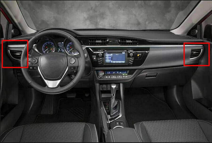 for Toyota for Corolla 2014-2016 Carbon Fiber Dashboard Air Outlet Vent Frame Trim