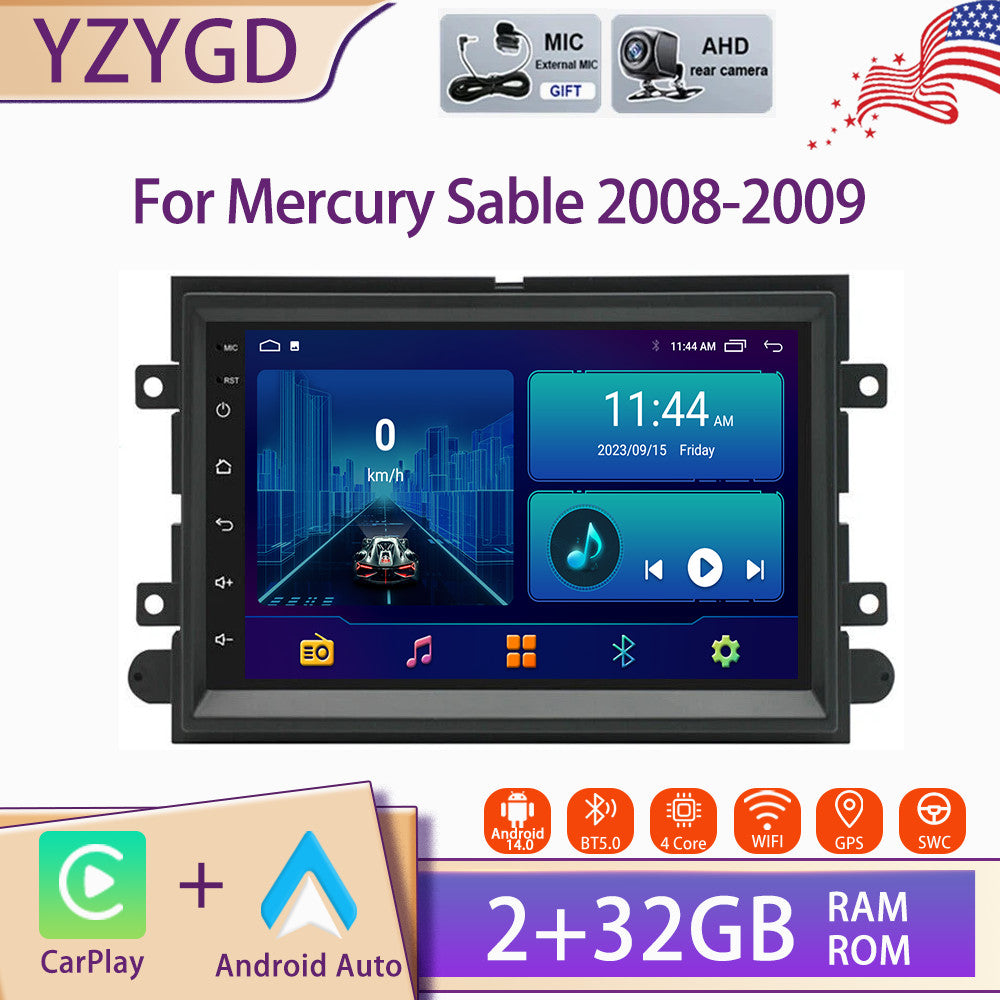 Android Carplay for Mercury Sable 2008-2009 Car Stereo Radio GPS Navi Screen BT