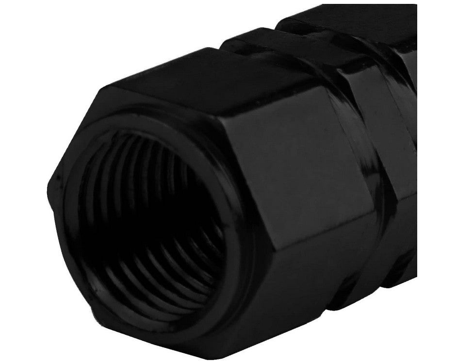 4-Piece Black 17mm Car Tire Valve Cover Stem Cover Valve Dust Cover for Chrysler