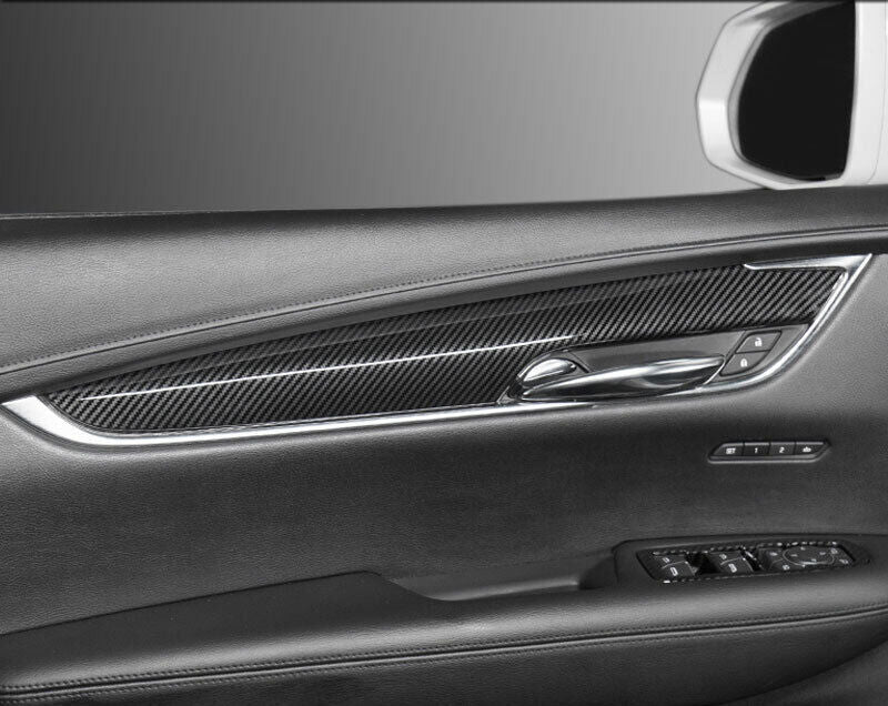 for Cadillac XT5 2016-2020 ABS Carbon Fiber Interior Door Panel Cover Trim 4Pcs