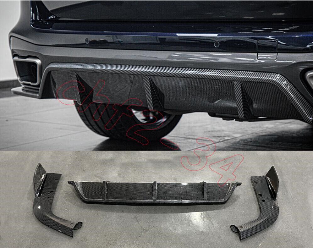 ABS carbon fiber rear diffuser bumper lip 3-piece set suitable for 2019-2022 for BMW X5 G05