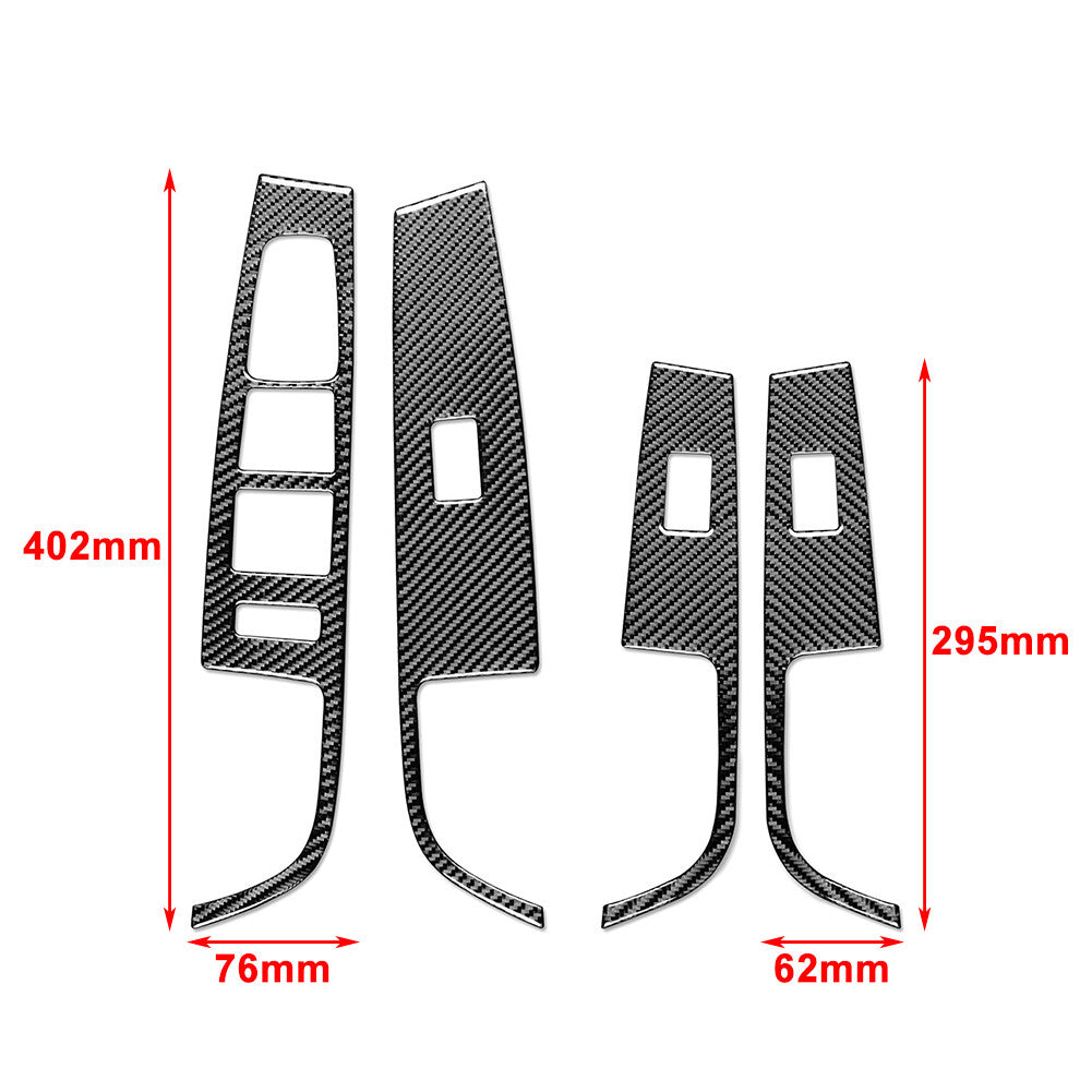 Carbon Fiber Window Lift Switch Panel Cover Trim for Hyundai Sonata 9th 15-19 15