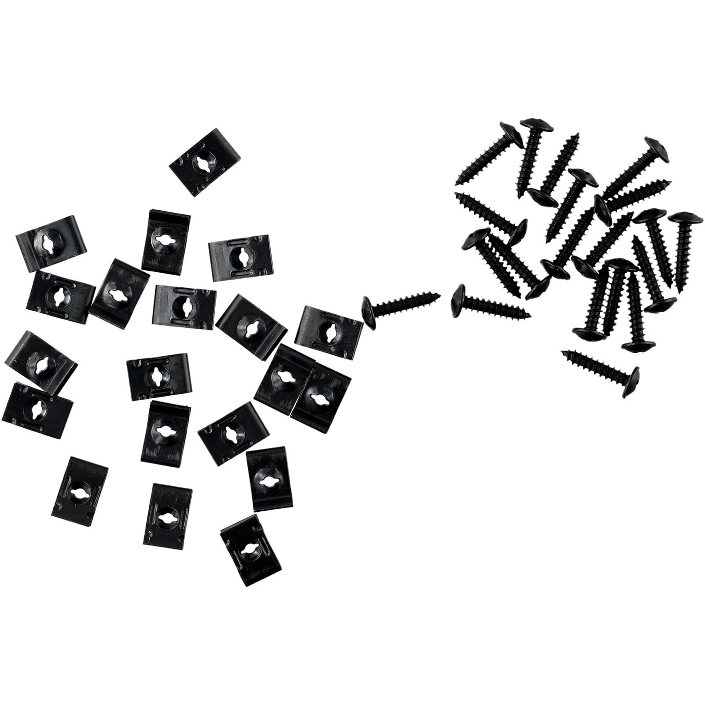 20pc Metal U-type Clip With Screw Car Bumper Fender Trim Panel Fasteners Kit New