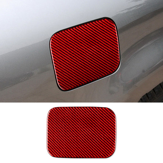 Red Carbon Fiber Door Gas Cap Fuel Filler Tank Trim for Infiniti G37 Sedan 07-13