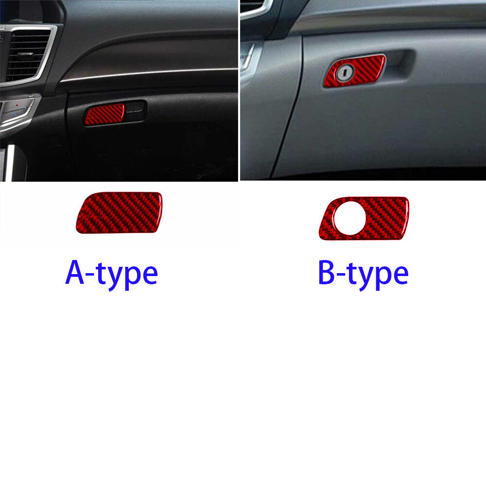 Carbon Fiber for Co -pilot Glove Box Handle Switch Cover for Honda Accord 2013-2017 B