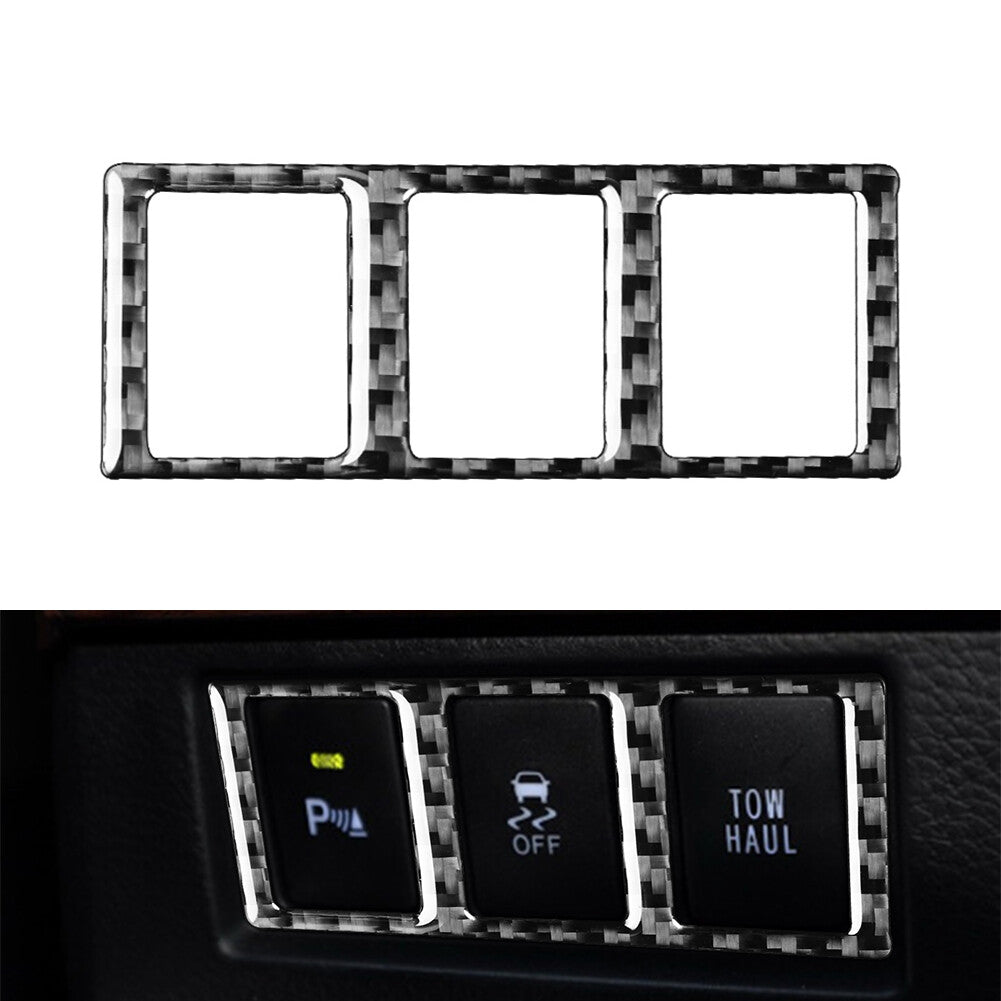 Interior Mode Switch Cover Trim for Toyota Tundra 2014-2021 Carbon Fiber Black