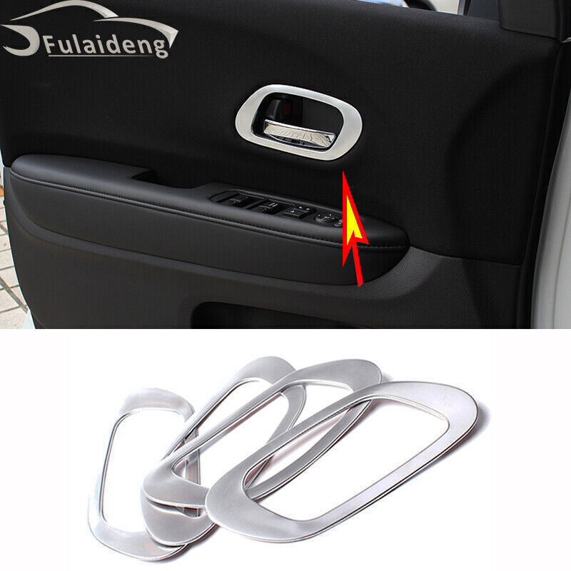 for Honda Vezel HR-V 2016-2022 Silver Inner Door Handle Bowl Frame Cover Trim 4P