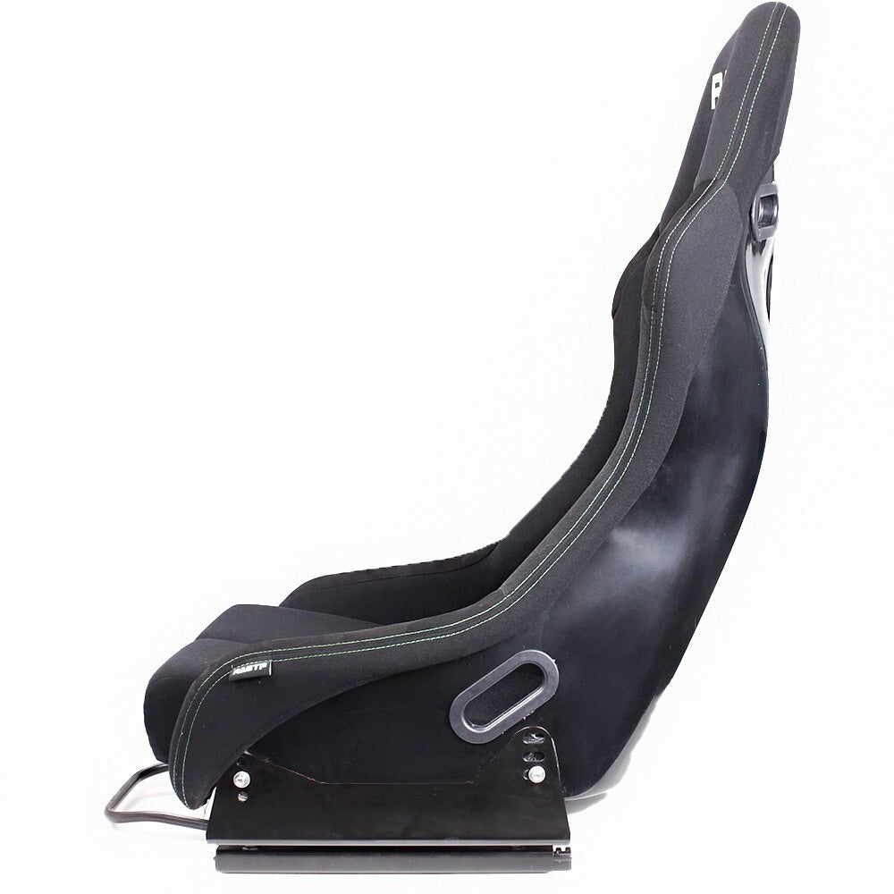 2X Black Universal Racing Adjustable Bucket Reclinable Seats  Slider Rail