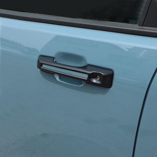 Gloss black exterior door handle cover trim available for 2022-2024 for Ford Maverick.