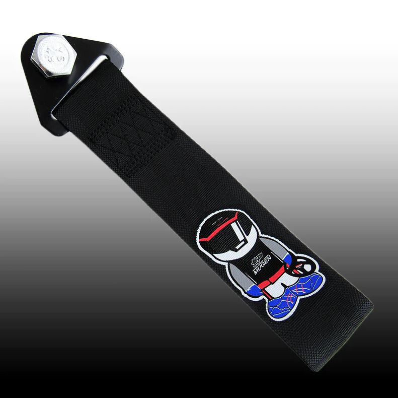 Car tow cover, trunk boot, bumper, tow hook, black, for Mugen General