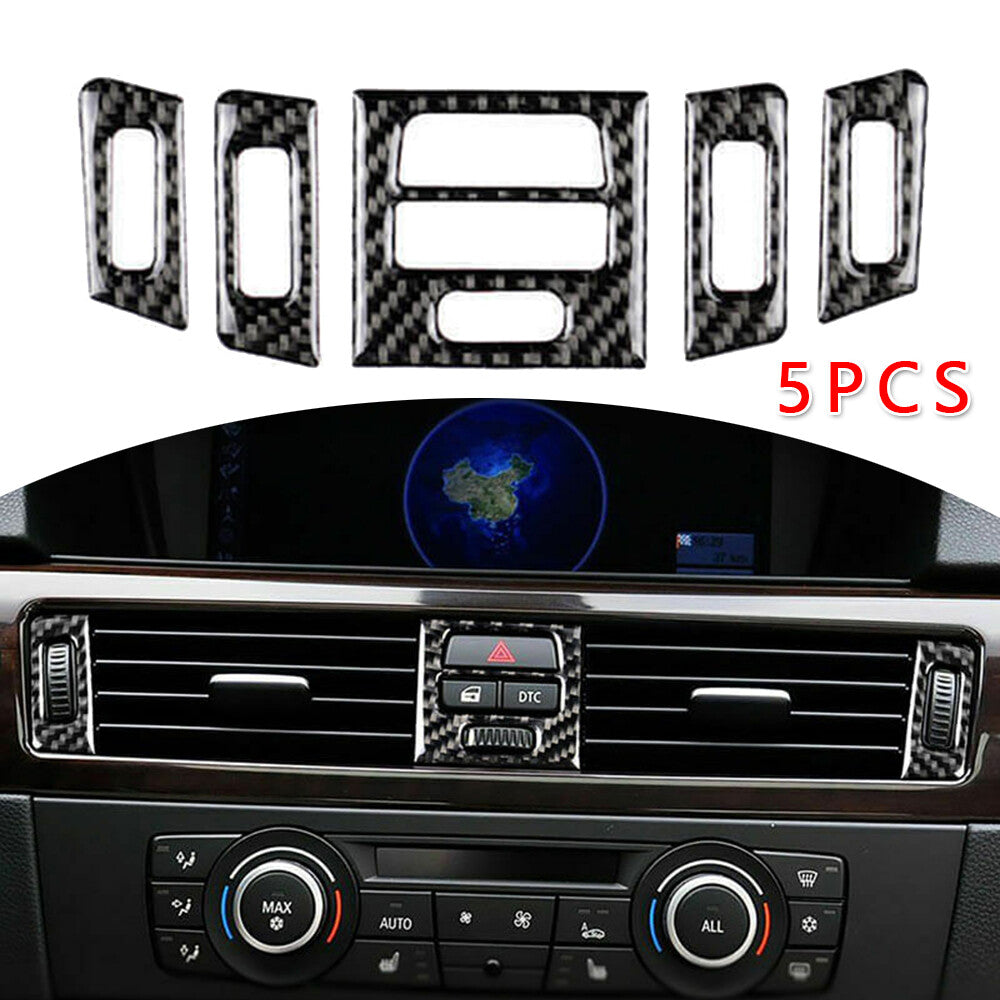 Carbon fiber vent socket cover trim for BMW 3 Series E90 E92 E93 2005 - 2012