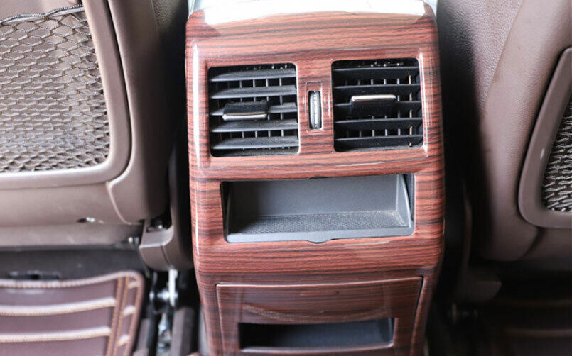 for Benz GLE GLS 16-19 Brown Wood Grain Rear Air Outlet Vent Panel Cover Trim 2P