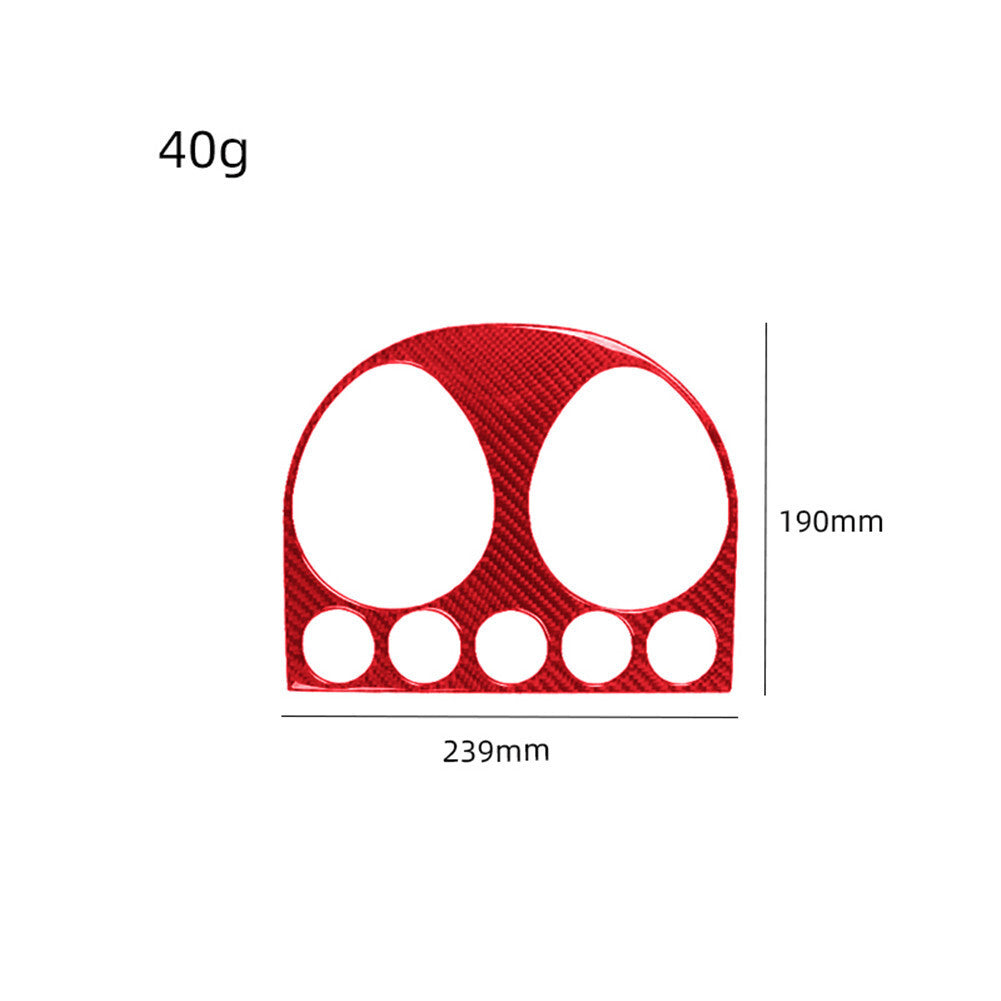Central Control Air Outlet Trim Panel Carbon Fiber for Audi TT 8N 2001-2006 Red