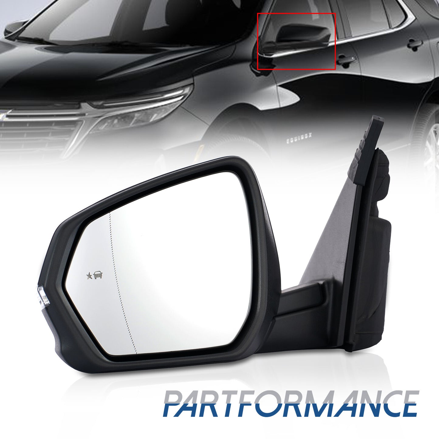 Compatible with 2018-2022 for Chevrolet Equinox driver side mirror power/signal/blind spot PTM-8 pin