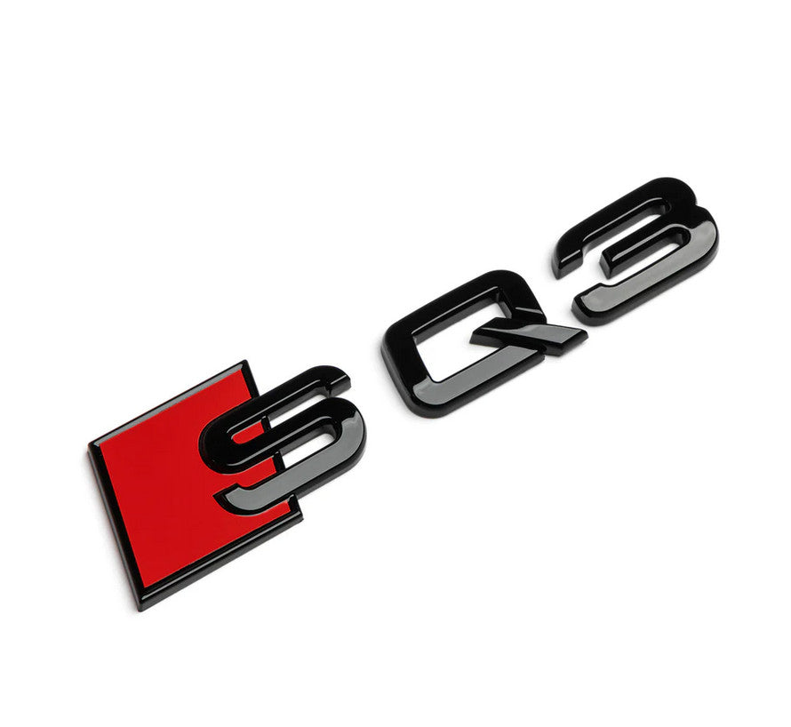 Suitable for Audi SQ3 and Q3 rear badges, trunk boot badge stickers, logos, nameplates, gloss black