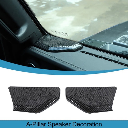 Carbon Fiber A-Pillar Speaker Panel Cover Trim for Jeep for Wrangler JL JT 2018-2023