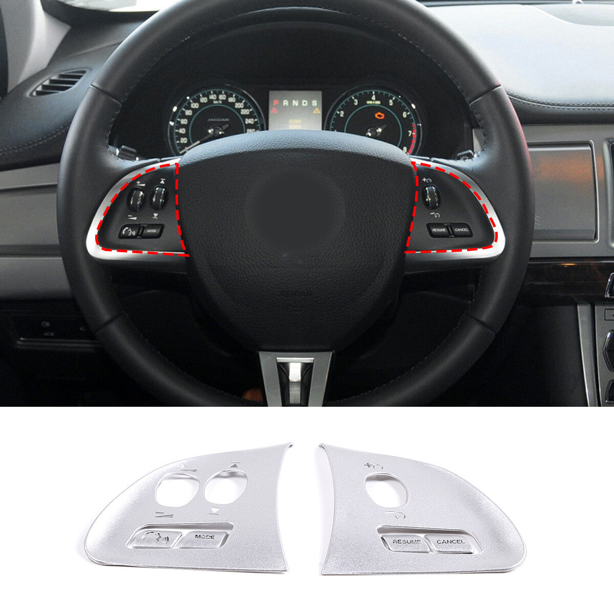 Carbon fiber ABS dashboard ventilation frame cover for Jaguar for F-Type 2013-2024