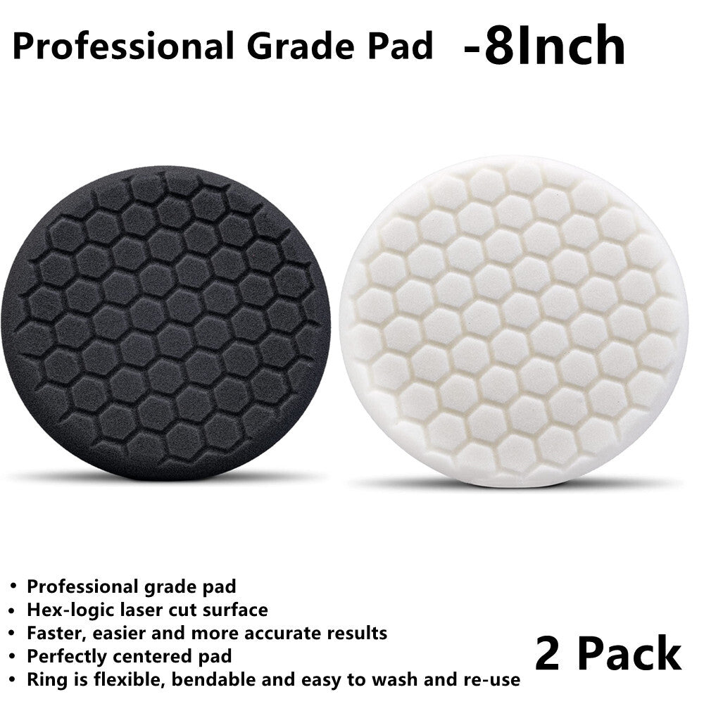 8-inch hexagonal logic foam polished sponge pad cushioning pad appearance and ring level pad 2-piece set