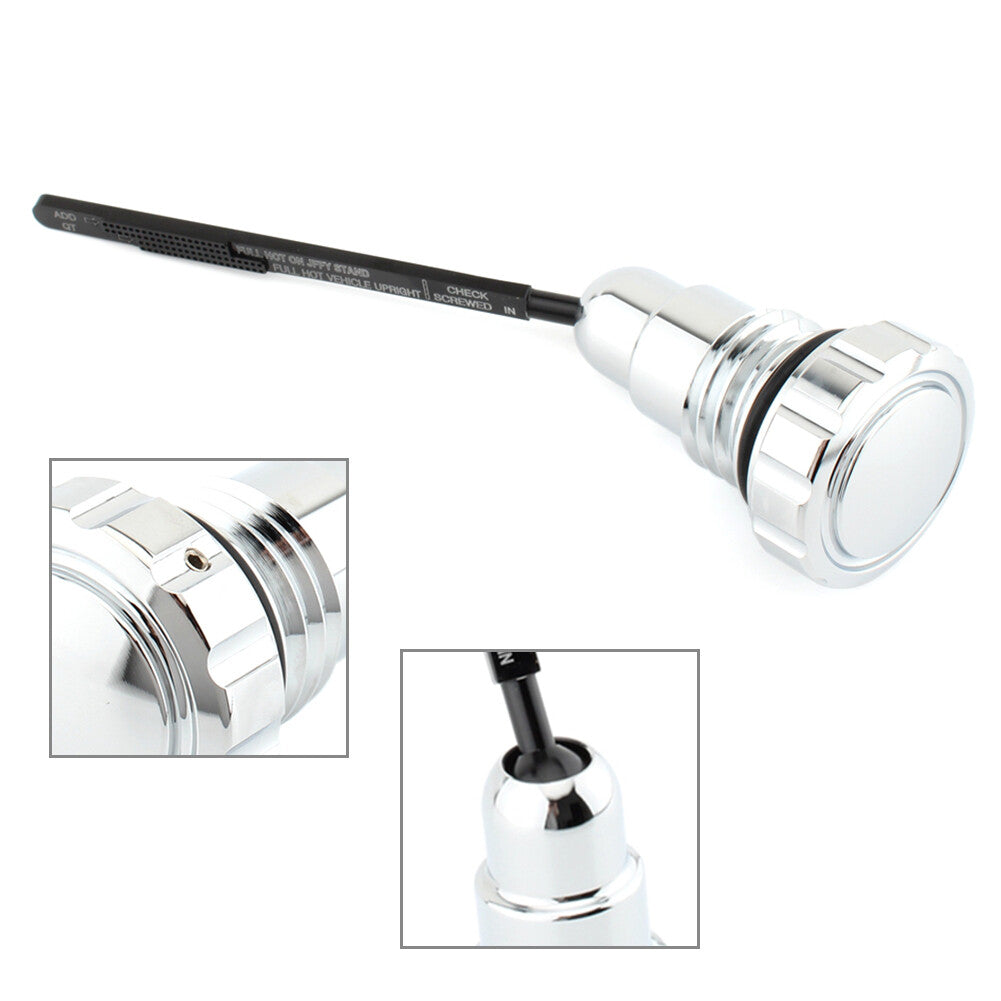 Oil Dipstick Aluminum alloy Fit for Harley Touring FLHR FLHX FLH/T FLTR Chrome