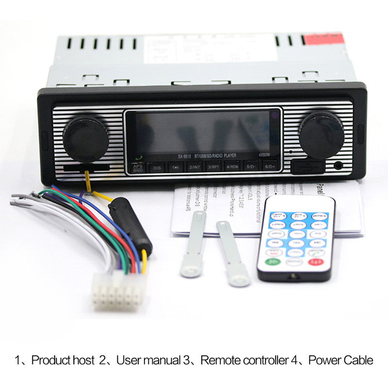 Car 1DIN Bluetooth 4-CH Output MP3 Stereo Radio Receiver Player FM USB Remote