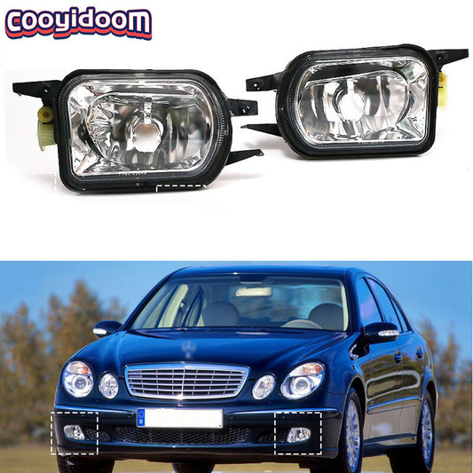 One pair of fog lights for the front bumper of for Mercedes-Benz C-Class W203 2001-2007 cars.