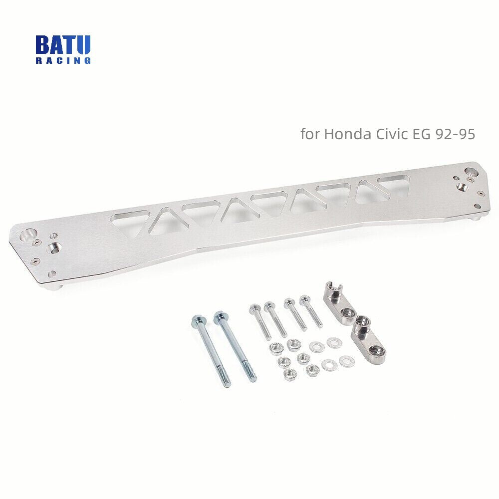 Silver Billet Rear Subframe Brace Plate +Hardware Bolt for Honda for Civic EG 92-95