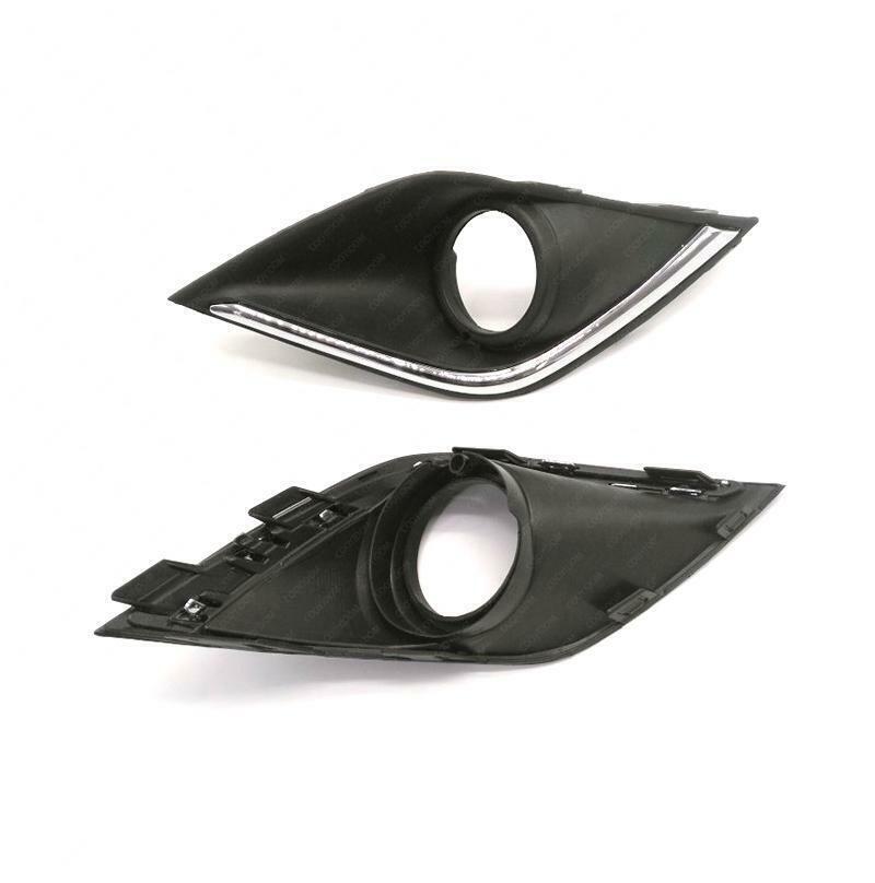 Pair Front bumper Fog Lamp Chrome Cover Bezels for Mitsubishi Outlander 2016-18