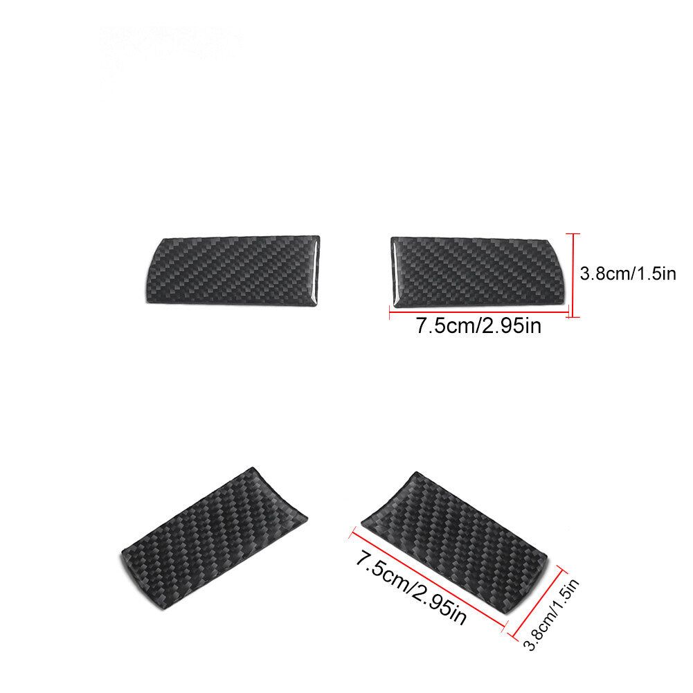 4Pcs Carbon Fiber Steering Wheel Button Cover Trim Type A for Chrysler 300 05-07