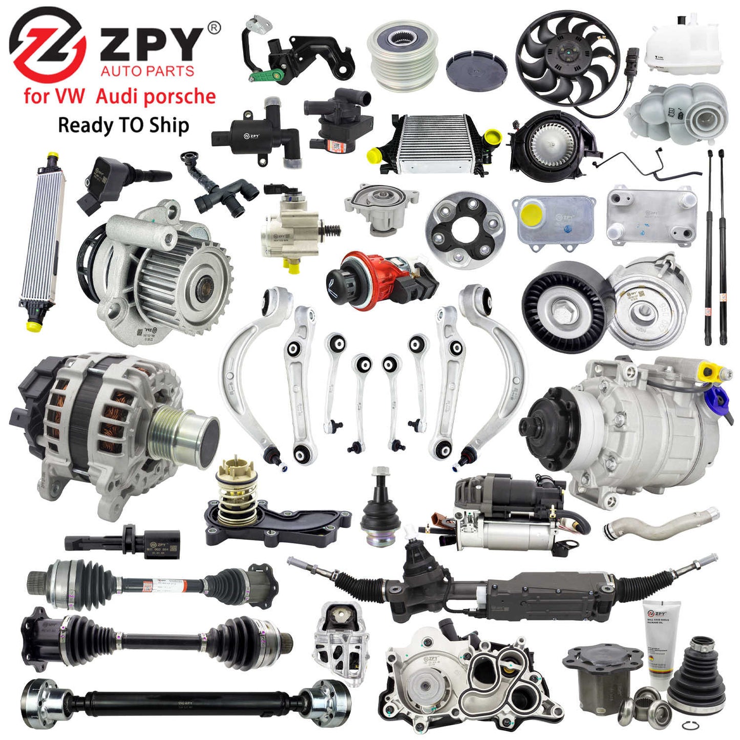 ZPY Auto Propshaft Propeller Shaft Assembly Front DRIVESHAFT 7L0521101