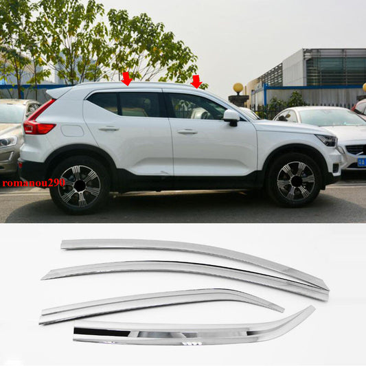 for VOLVO XC40 2019-2024 Chrome Window Wind Visors Sun Rain Guard Vent Deflector